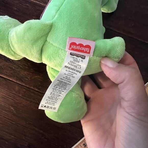 Fisher-Price Barney’s World Plush 10” Baby Bop Green Dinosaur Stuffed Animal New - Picture 4 of 5